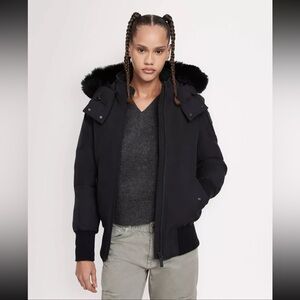 Moose Knuckles Yukon Shearling Bomber Jacket Women’s Medium BMWT